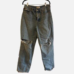 Madewell The Dad Jean Women's Distressed Size 28 Light Blue Denim Good DADJEAN